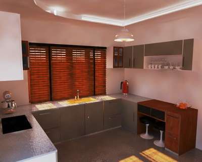 Kitchen, Storage, Lighting Designs by Interior Designer Roshin Kp, Kannur | Kolo