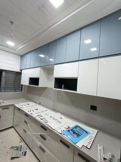 Kitchen, Storage Designs by Contractor Coluar Decoretar Sharma Painter Indore, Indore | Kolo