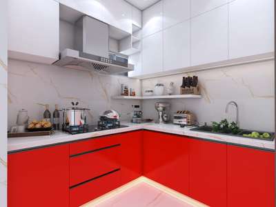 Kitchen, Lighting, Storage Designs by Civil Engineer Shubham Pandey, Gurugram | Kolo