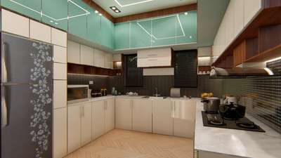 Kitchen, Storage Designs by Interior Designer Trio Designers Interior and architects, Kasaragod | Kolo