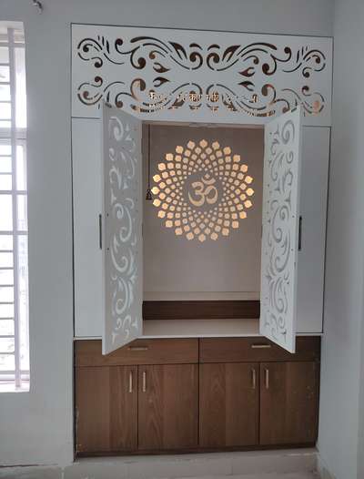 Prayer Room, Storage Designs by Interior Designer tina mandloi , Bhopal | Kolo
