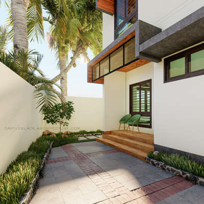 Exterior, Flooring Designs by Architect Castle  Black Architecture , Ernakulam | Kolo
