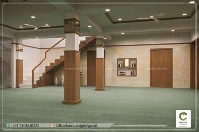 Ceiling, Flooring, Storage, Staircase, Lighting Designs by Interior Designer vyshakh  Tp, Kozhikode | Kolo
