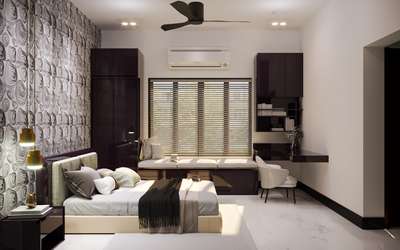 Furniture, Storage, Bedroom, Wall, Window Designs by Civil Engineer Vinod M Nair, Thrissur | Kolo