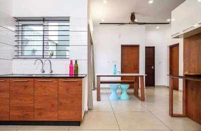 Kitchen, Ceiling, Table, Dining Designs by Interior Designer Bibin Jerard, Ernakulam | Kolo