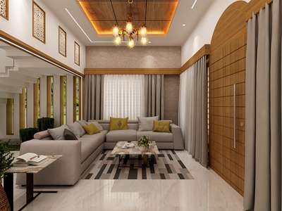 Ceiling, Lighting, Furniture, Living, Table Designs by Interior Designer Abhishek P, Kannur | Kolo