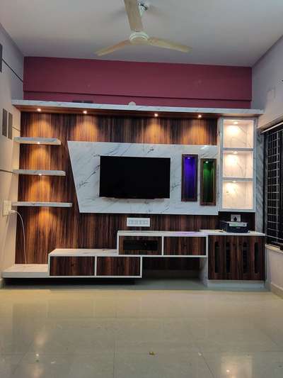 Flooring, Lighting, Living, Storage Designs by Carpenter Guddu saifi, Ghaziabad | Kolo