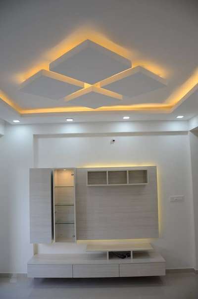 Ceiling, Lighting, Living, Storage Designs by Contractor bibin kk, Alappuzha | Kolo