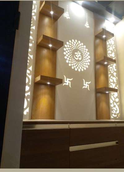 Lighting, Prayer Room, Storage Designs by Interior Designer firasat mirza Mirza, Ghaziabad | Kolo