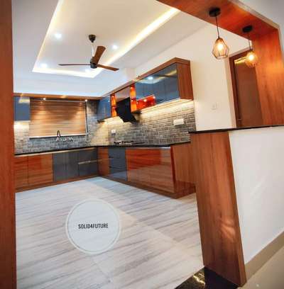Kitchen, Lighting, Ceiling, Storage Designs by Interior Designer Aji  Haridas , Thrissur | Kolo