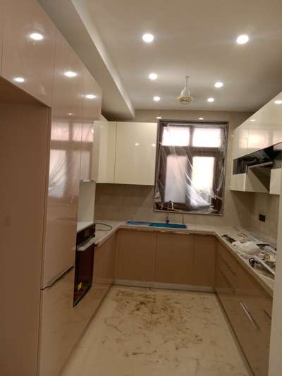 Kitchen, Lighting, Storage, Ceiling, Window Designs by Electric Works Rahul Tomar, Delhi | Kolo