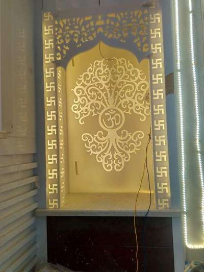 Lighting, Prayer Room, Storage Designs by Contractor Deepak Chaurasiya, Ghaziabad | Kolo