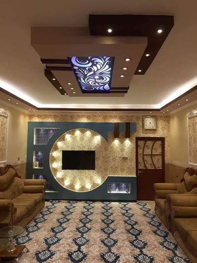 Ceiling, Lighting, Living, Furniture, Storage Designs by Contractor Mohd Halim, Delhi | Kolo
