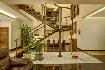 Living, Lighting, Furniture, Staircase, Flooring Designs by Architect Dinraj Dinakaran, Ernakulam | Kolo