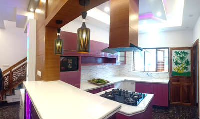 Lighting, Kitchen, Storage Designs by Interior Designer vihar  interior , Thiruvananthapuram | Kolo