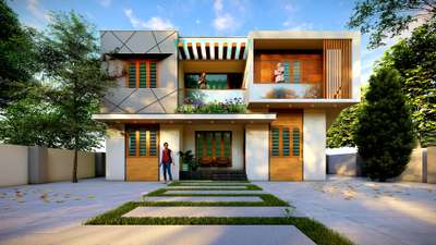 Exterior Designs by Civil Engineer ANOOP R P, Thiruvananthapuram | Kolo