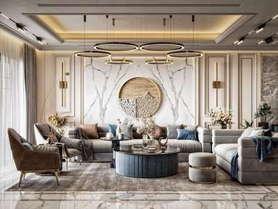 Ceiling, Lighting, Living, Furniture, Table Designs by Architect Nasdaa interior  Pvt Ltd , Gurugram | Kolo