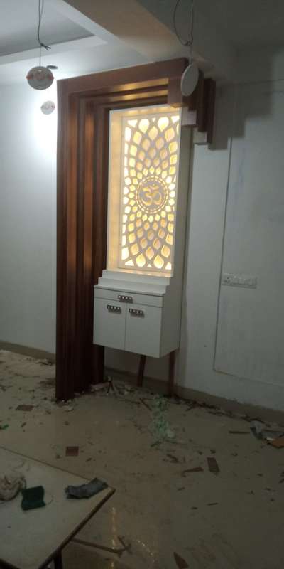 Prayer Room, Storage Designs by Contractor Abhay Pathak, Faridabad | Kolo