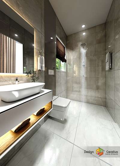 Flooring, Lighting, Bathroom Designs by Civil Engineer Design Creativo, Ernakulam | Kolo