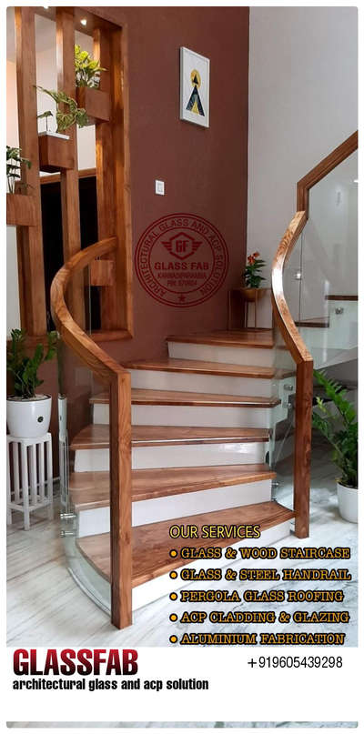 Staircase Designs by Service Provider glassfab kannadiparamba, Kannur | Kolo