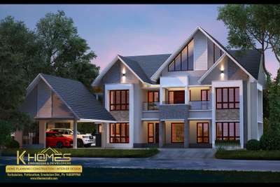 Exterior Designs by Civil Engineer K HOMES Engineers  Developers, Ernakulam | Kolo