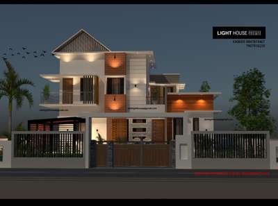 Exterior, Lighting Designs by Contractor light house design kabeer ps 9847874467, Thrissur | Kolo