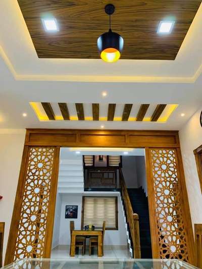 Ceiling, Staircase, Dining, Furniture Designs by Contractor vipin  kp, Malappuram | Kolo
