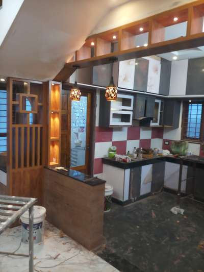 Lighting, Kitchen, Storage Designs by Contractor Rajesh SG, Thiruvananthapuram | Kolo