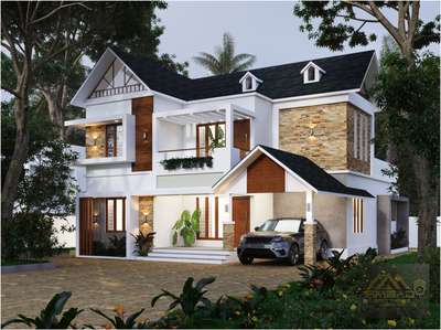 Exterior Designs by Contractor Linesh Ambady, Kollam | Kolo