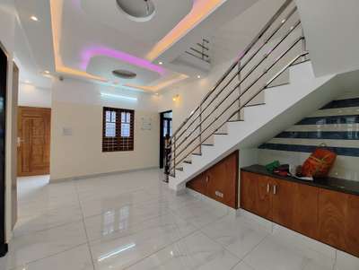 Ceiling, Flooring, Lighting, Staircase Designs by Contractor PS Builders and  Interior Works , Thiruvananthapuram | Kolo