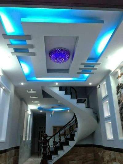 Ceiling, Lighting, Staircase Designs by Contractor Koeem Khan, Bhopal | Kolo