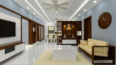 Ceiling, Furniture, Lighting, Living, Storage, Table Designs by Interior Designer Naijo Charly, Thrissur | Kolo