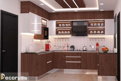 Kitchen, Storage, Door, Ceiling, Lighting Designs by Interior Designer Decoruss Interior  Designer in Lucknow , Gautam Buddh Nagar | Kolo