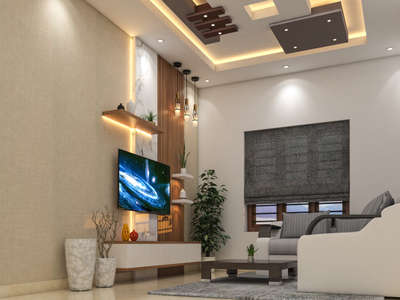 Ceiling, Furniture, Living, Lighting, Table, Storage Designs by Civil Engineer DCRAFT BUILDERs, Ernakulam | Kolo