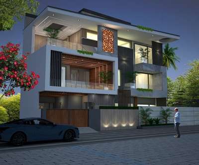 Exterior, Lighting Designs by Civil Engineer AR construction nd designer, Ghaziabad | Kolo