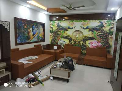 Kitchen, Lighting, Furniture, Table, Wall Designs by Contractor Hirdesh Vishwakarma, Bhopal | Kolo