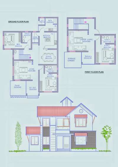Plans Designs by Civil Engineer jincy Adarsh k, Kozhikode | Kolo