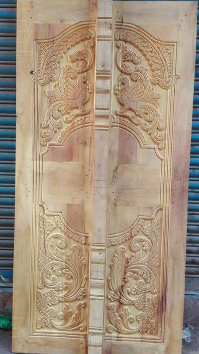 Door Designs by Carpenter Hari Krishnan, Thiruvananthapuram | Kolo