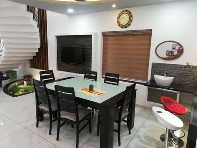 Dining, Furniture, Table, Lighting, Wall Designs by Architect Bose Rajan, Thiruvananthapuram | Kolo