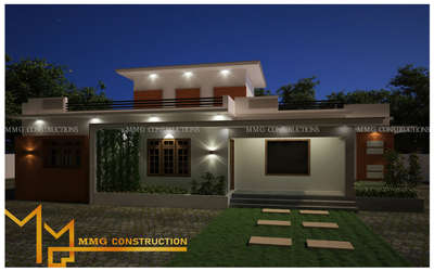 Exterior, Lighting Designs by Civil Engineer M M G Construction  Interiors, Thrissur | Kolo