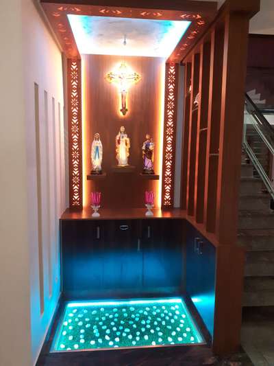 Lighting, Prayer Room, Storage Designs by Building Supplies Sandhu Santhosh, Thrissur | Kolo