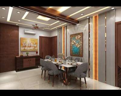 Dining, Lighting, Furniture, Table, Storage Designs by Interior Designer Rukmini Singh, Delhi | Kolo