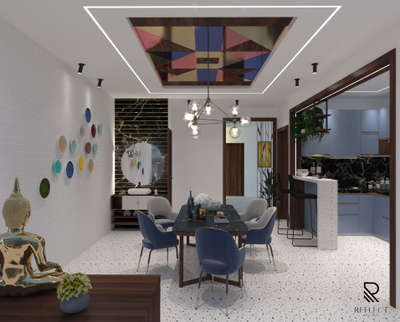 Ceiling, Dining, Furniture, Table Designs by Interior Designer Rahul Shrivas, Bhopal | Kolo