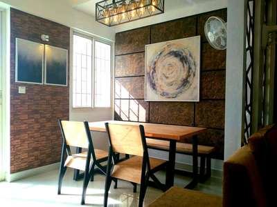 Dining, Furniture, Table, Lighting, Wall Designs by Interior Designer SREENATH V G, Thrissur | Kolo