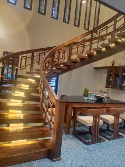 Staircase, Furniture, Table Designs by Carpenter SUDHEESH ALPETTA, Malappuram | Kolo