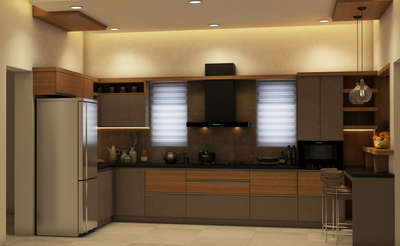 Kitchen, Lighting, Storage Designs by Interior Designer Vamah designers and  interiors, Kottayam | Kolo