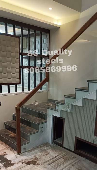 Staircase Designs by Fabrication & Welding SS Quality Steel Railings , Indore | Kolo