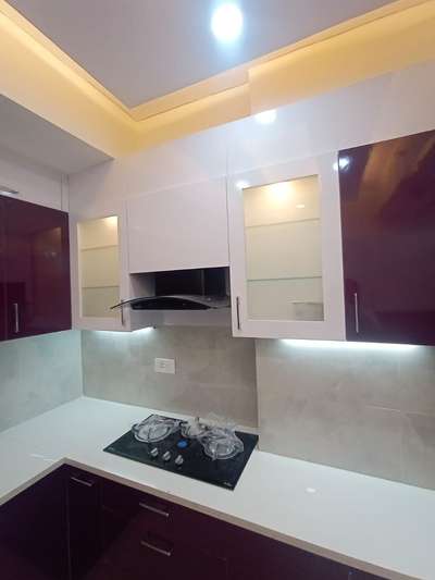 Kitchen, Lighting, Storage Designs by Contractor Pawan Verma, Gurugram | Kolo