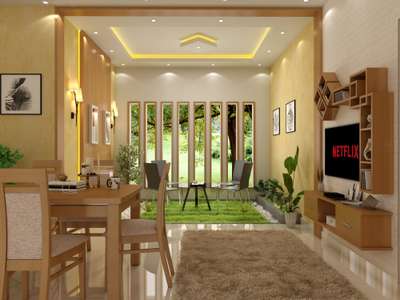 Ceiling, Furniture, Lighting, Living, Storage Designs by Interior Designer SARATH S, Kottayam | Kolo