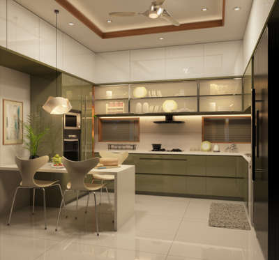 Lighting, Kitchen, Storage, Table, Furniture Designs by Architect Dipin Ram, Kozhikode | Kolo